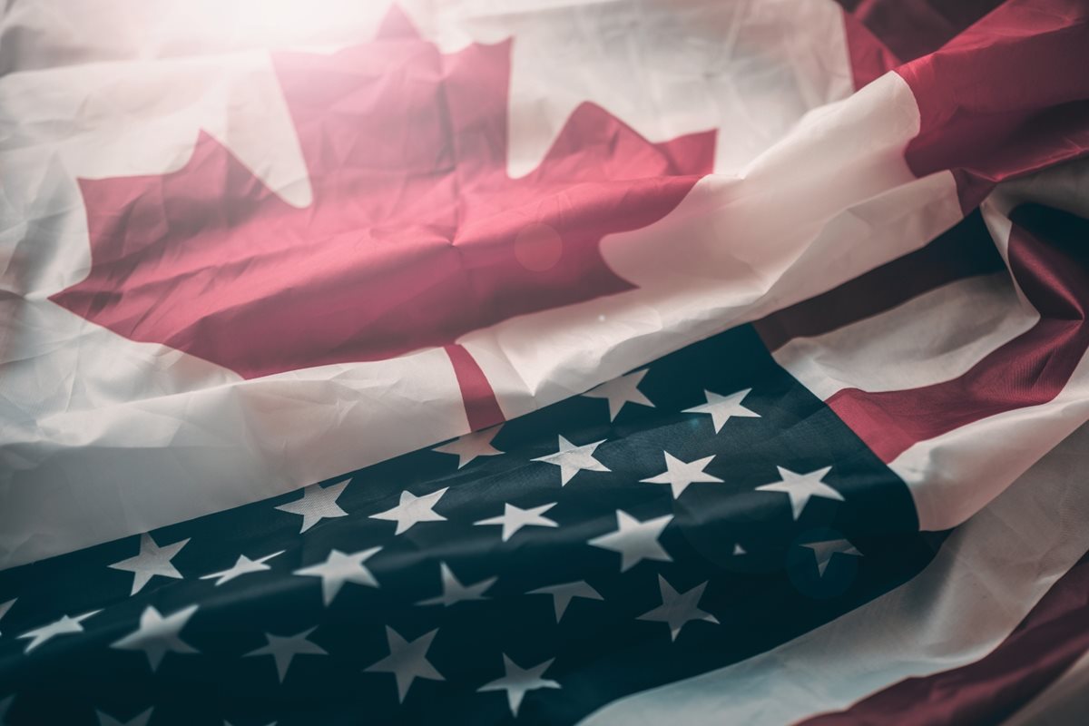 Canadian and US Flags