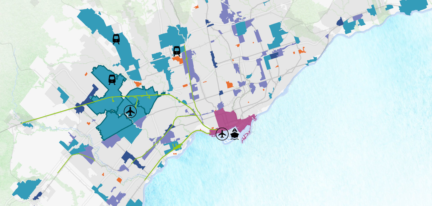 Recovery tracker map of the Innovation corridor.