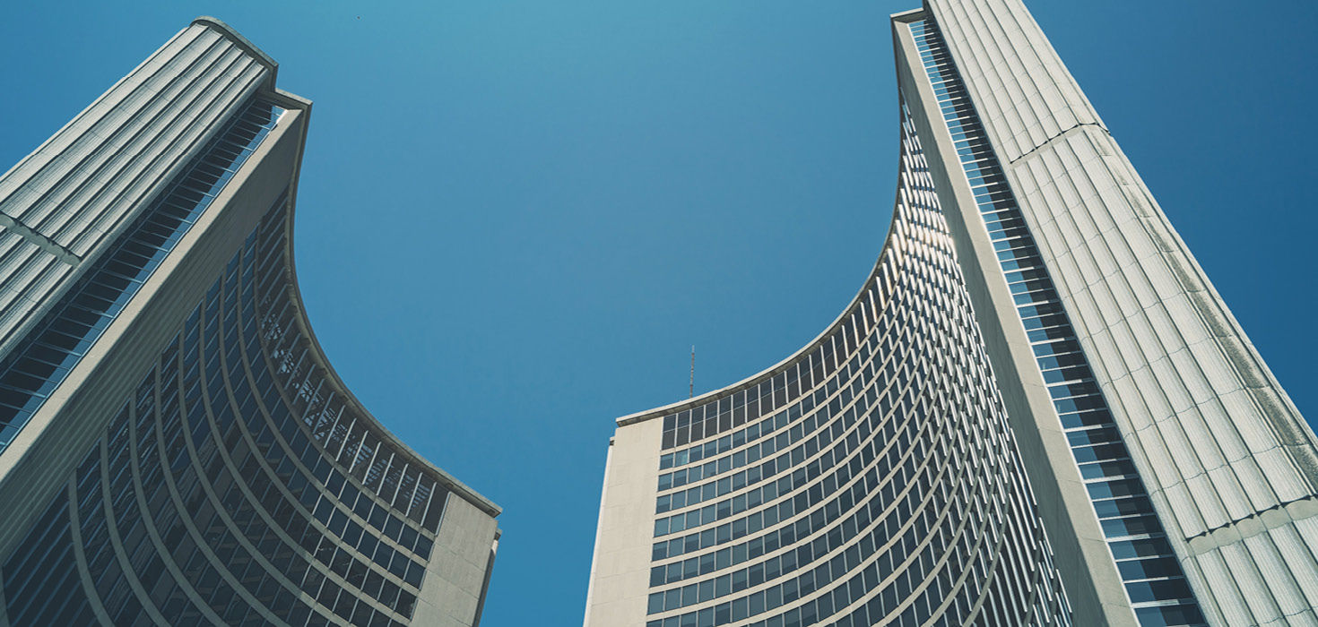 City hall from below