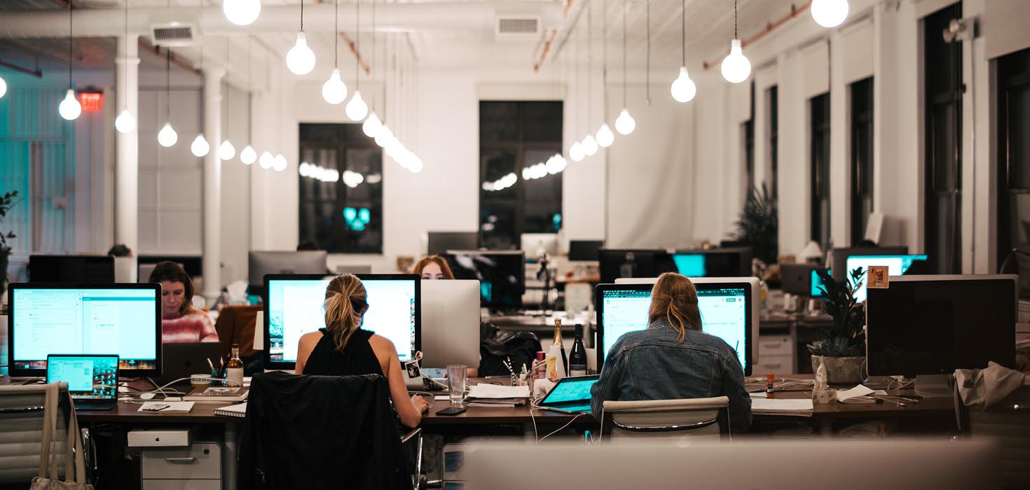 People working at an office.