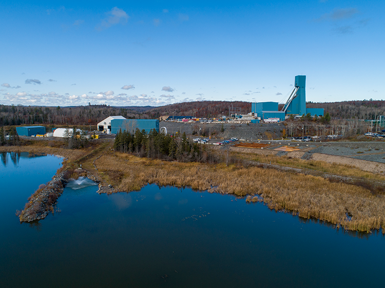 Drone footage of Vale's Totten Mine
