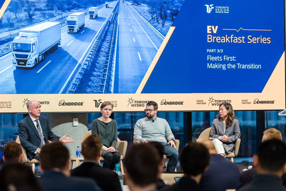 Our expert panel from our third EV breakfast series event.