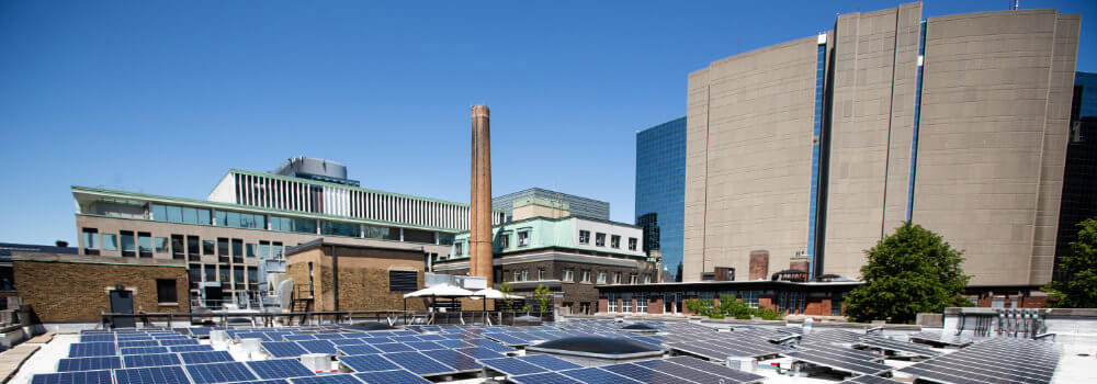 Solar panels on rooftop
