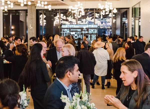 Networking event at 100 Queens Quay East
