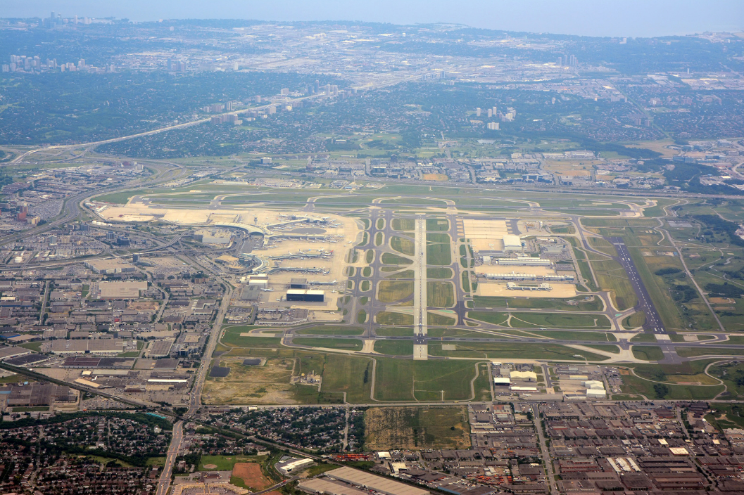 An aerial photo of the GTA West Economic Gateway area.