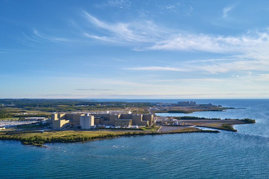 Aerial view of Bruce Power's main facility.