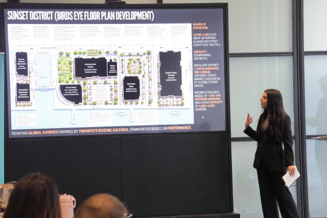 girl giving presentation