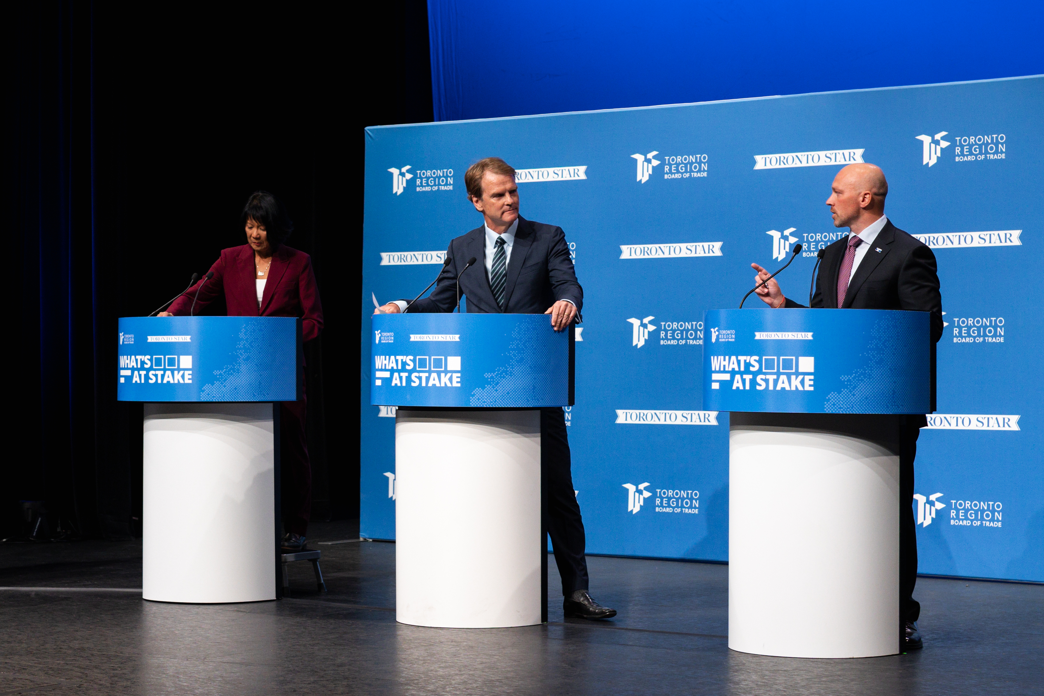 Olivia Chow, Chris Alexander, and Brad Bradford debate 