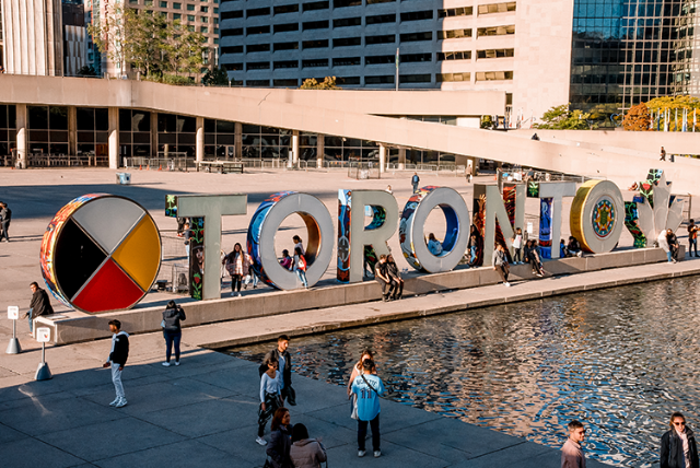 Toronto sign at City Hall