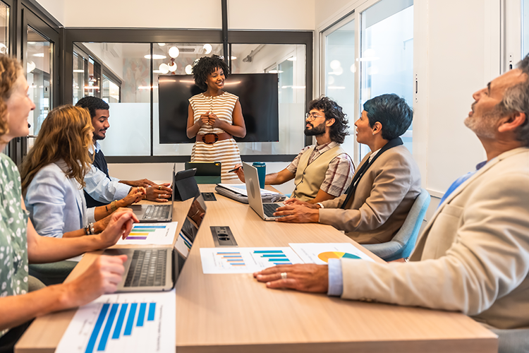 Colleagues in a boardroom