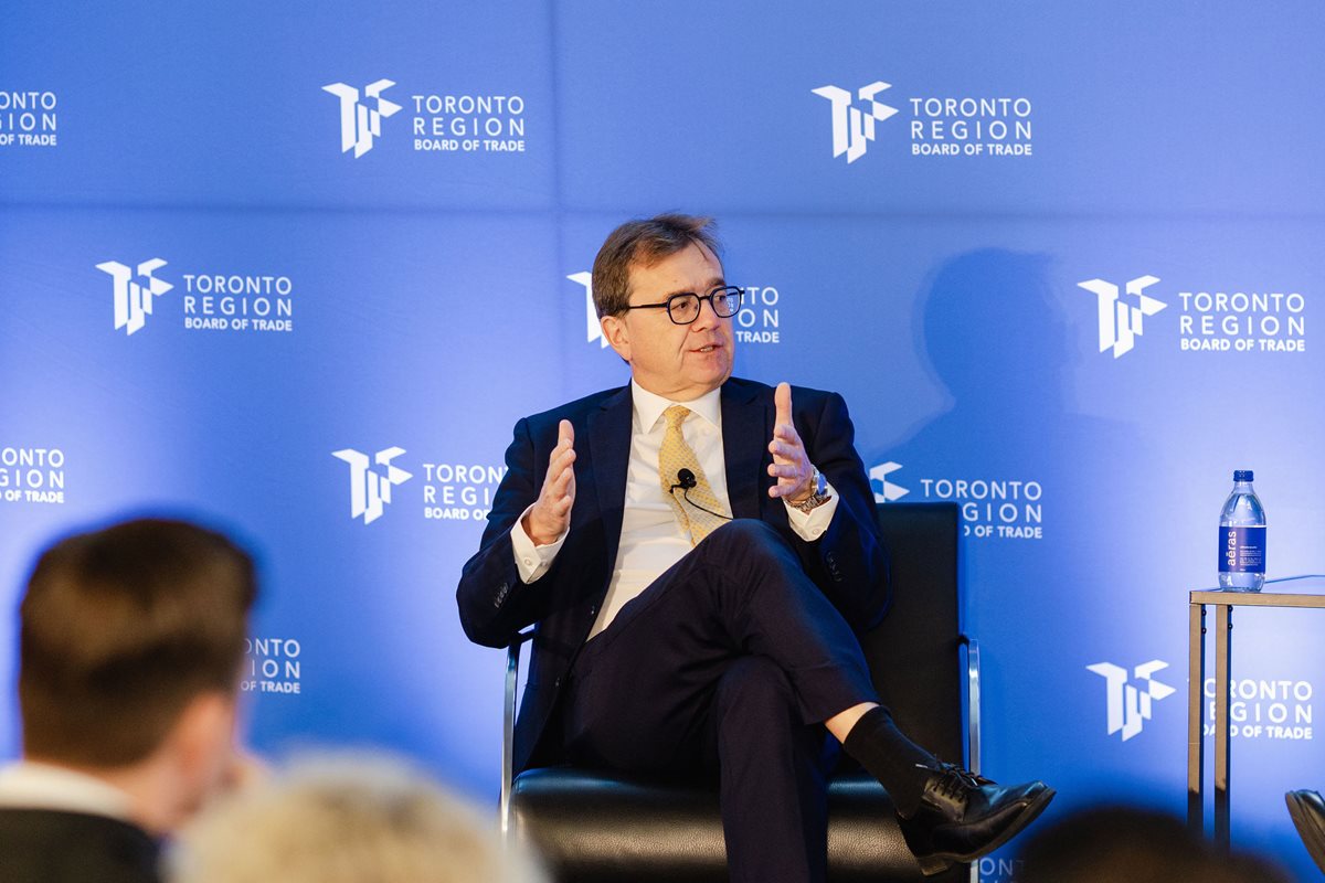 The Hon. Jonathan Wilkinson in conversation at our recent podium.