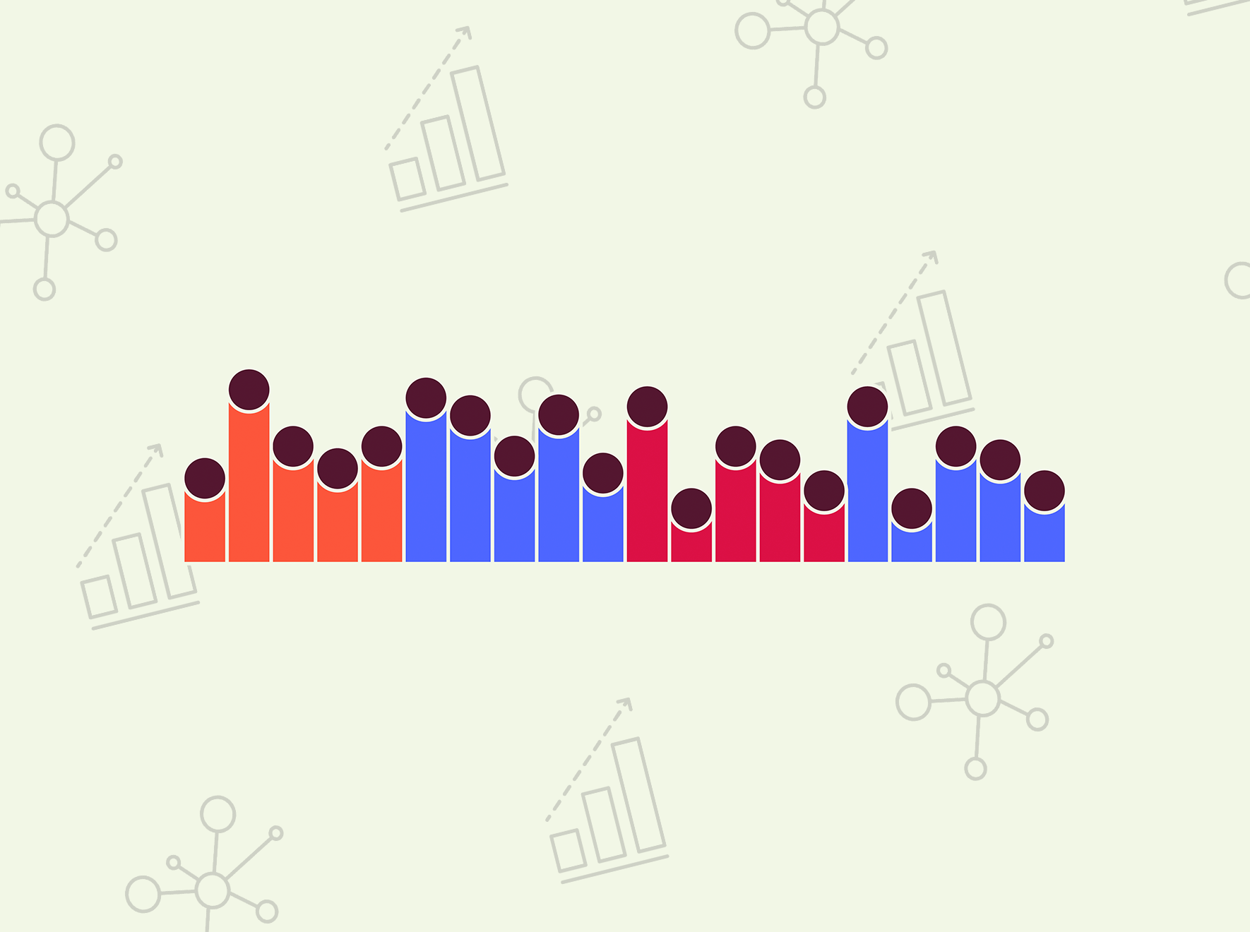 Colourful graphic symbolizing people gathering