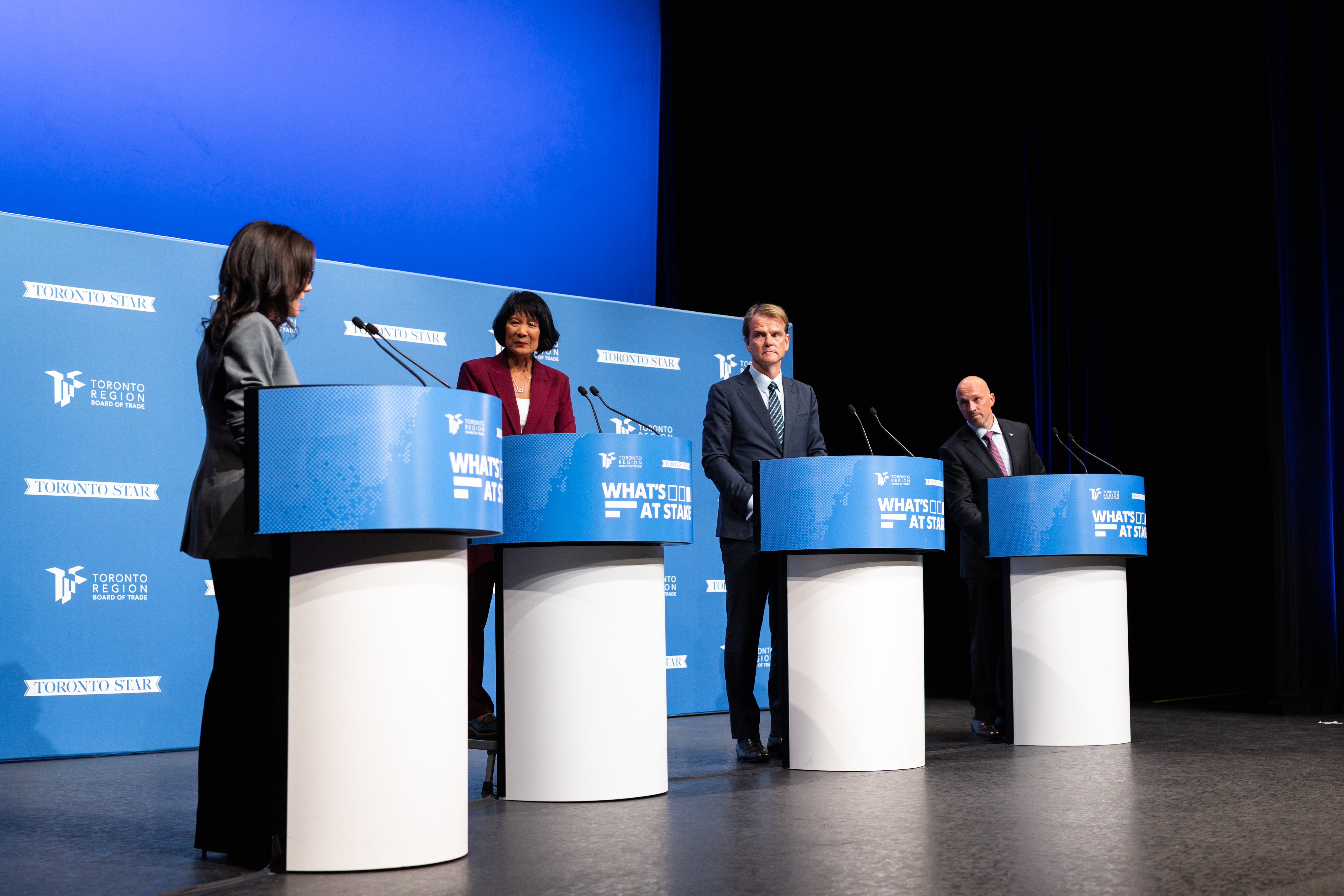 Olivia Chow, Chris Alexander, and Brad Bradford debate 