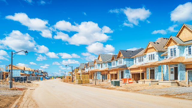 Houses under construction