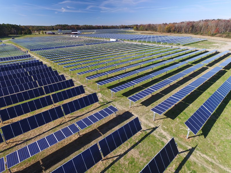 An Amazon-owned solar panel farm