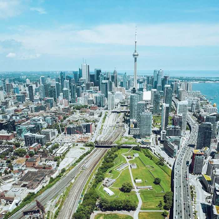 Aerial view of toronto